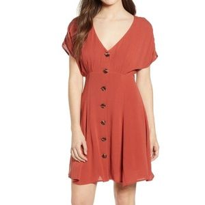 Nordstrom BP Button Front Prairie Minidress
